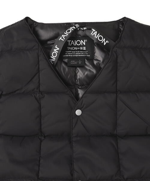 TAION(タイオン)の「TAION/タイオン/V NECK DOWN VEST(ダウンベスト・メンズ・チャコールグレー/ブラック・XL/M/L)」の6枚目の写真