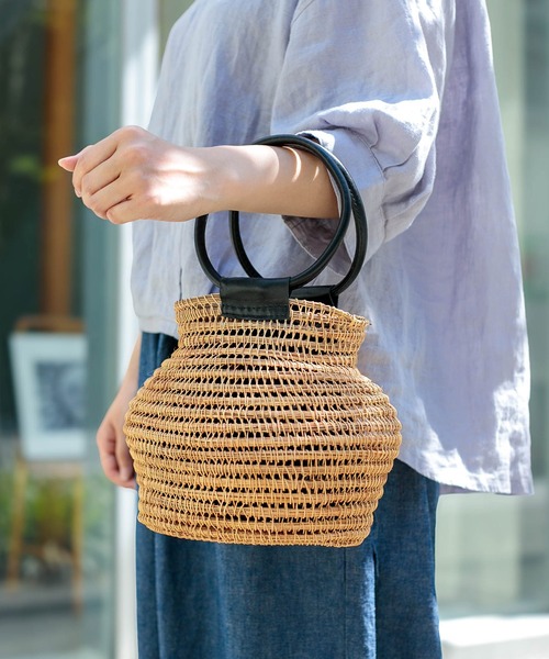 TARANGO（タランゴ）の「[TARANGO PALM] PALM カゴバッグ（かごバッグ・レディース・ブラック・FREE）」の9枚目の写真