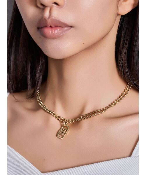 GYDA（ジェイダ）の「JEYSUS Imitation pearl GGネックレス（ネックレス・レディース・シルバー/ゴールド・FREE）」の2枚目の写真