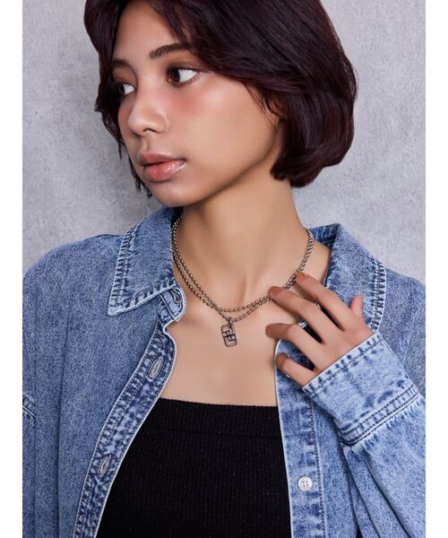 GYDA（ジェイダ）の「JEYSUS Imitation pearl GGネックレス（ネックレス・レディース・シルバー/ゴールド・FREE）」の4枚目の写真