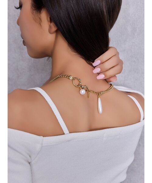 GYDA（ジェイダ）の「JEYSUS Imitation pearl GGネックレス（ネックレス・レディース・シルバー/ゴールド・FREE）」の9枚目の写真