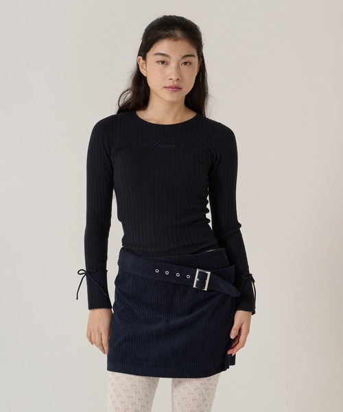 TINA:JOJUN(ティーナジョジュン)の「太ベルト付き コーデュロイ ミニスカート TINA:JOJUN(スカート・レディース・レッド/ネイビー・M/S)」の11枚目の写真