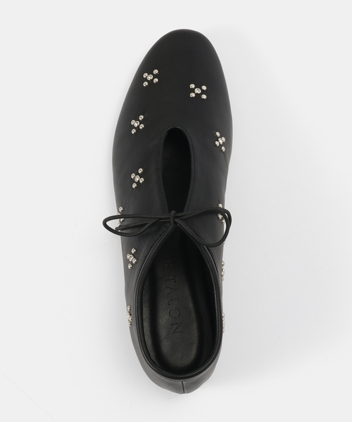 LE TALON(ルタロン)の「ディープカットスタッズフラットシューズ(バレエシューズ・レディース・ブラック系その他/ベージュ・23cm/23.5cm/24cm/24.5cm/22cm/22.5cm/25cm)」の10枚目の写真