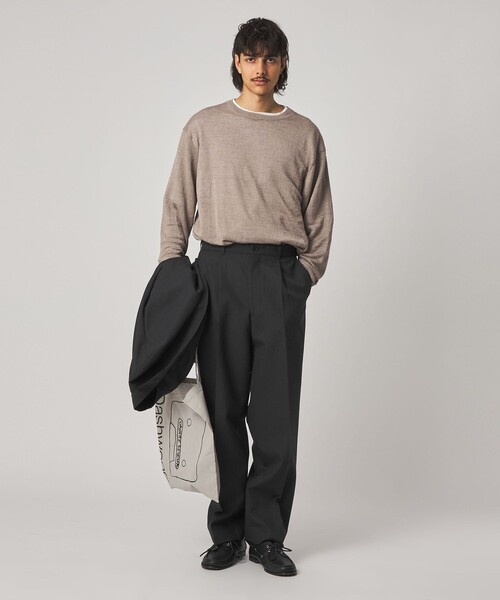 Steven Alan（スティーブンアラン）の「＜Steven Alan＞ ウール オックスフォード アウト ワンプリーツ スラックス（スラックス・メンズ・ブラック/グレー・XL/L/M/S）」の4枚目の写真