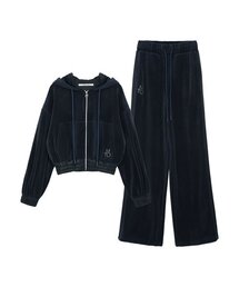 MAKE A TOAST（メイクアトースト）の「ベルベットトレーニングセット ネイビー MBCSST005NV（セットアップ）」