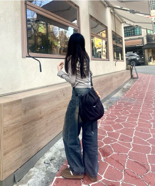 ACSHI(アクシ)の「ルーズウォッシュバルーンフィットワイドデニムパンツユニセックス(イエローブルー)(デニムパンツ・メンズ・その他・S/XL/XS/XXL/M/L)」の18枚目の写真