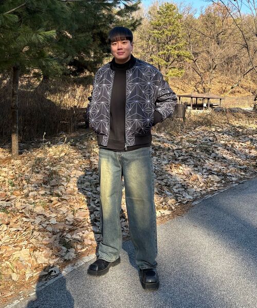 ACSHI(アクシ)の「ルーズウォッシュバルーンフィットワイドデニムパンツユニセックス(イエローブルー)(デニムパンツ・メンズ・その他・S/XL/XS/XXL/M/L)」の7枚目の写真