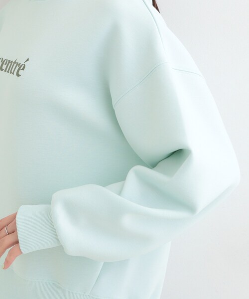 SHOO・LA・RUE（シューラルー）の「【セットアップ可/S-LL/なめらかタッチ】選べる3柄 ロゴ入りプルパーカ（パーカー・レディース・サックスブルー系2/チャコールグレー/グレー系・01/02/04/03）」の9枚目の写真