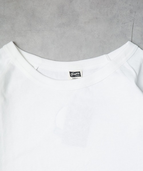 ARCHIVER（アーカイバ）の「【69】天竺  ラグラン袖リブロングスリーブTシャツ（Tシャツ/カットソー・レディース・ベージュ/カーキ/ブラック/オレンジ系/ホワイト・LARGE/MEDIUM）」の19枚目の写真