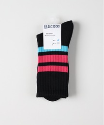 Right-on（ライトオン）の「【BASIC SOCKS】ラインリブ ハイクウォーターソックス (クッション性 / 通気性 / 抗菌防臭)（ソックス/靴下）」