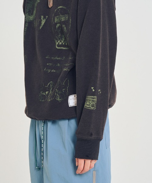 EFFECTEN(エフェクテン)の「msw1851-Salvage sweat shirts スウェット(efsal-19)(スウェット・メンズ・アッシュ/ブラック・XL/L/M)」の3枚目の写真