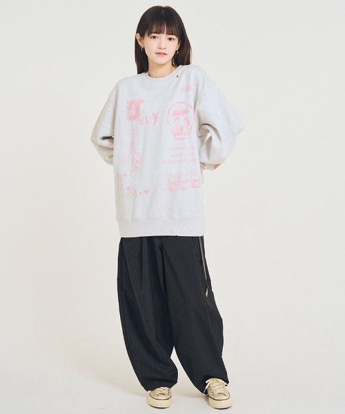 EFFECTEN(エフェクテン)の「msw1851-Salvage sweat shirts スウェット(efsal-19)(スウェット・メンズ・アッシュ/ブラック・XL/L/M)」の12枚目の写真