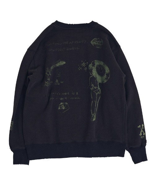 EFFECTEN(エフェクテン)の「msw1851-Salvage sweat shirts スウェット(efsal-19)(スウェット・メンズ・アッシュ/ブラック・XL/L/M)」の19枚目の写真
