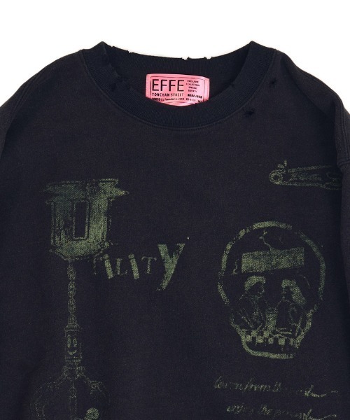 EFFECTEN(エフェクテン)の「msw1851-Salvage sweat shirts スウェット(efsal-19)(スウェット・メンズ・アッシュ/ブラック・XL/L/M)」の20枚目の写真