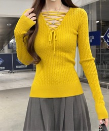 ニット/セーター（イエロー/黄色系・リボン）ファッション通販 - ZOZOTOWN