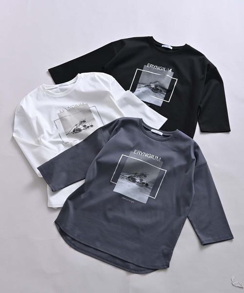 RAW FUDGE(ローファッジ)の「シルケットスムースフォトプリントTシャツ(Tシャツ/カットソー・レディース・オフホワイト/チャコールグレー/ブラック・M)」の4枚目の写真