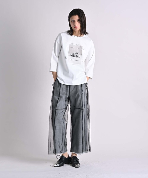 RAW FUDGE(ローファッジ)の「シルケットスムースフォトプリントTシャツ(Tシャツ/カットソー・レディース・オフホワイト/チャコールグレー/ブラック・M)」の7枚目の写真