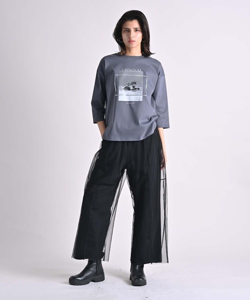 RAW FUDGE(ローファッジ)の「シルケットスムースフォトプリントTシャツ(Tシャツ/カットソー・レディース・オフホワイト/チャコールグレー/ブラック・M)」の14枚目の写真