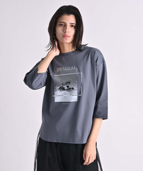 RAW FUDGE(ローファッジ)の「シルケットスムースフォトプリントTシャツ(Tシャツ/カットソー・レディース・オフホワイト/チャコールグレー/ブラック・M)」の17枚目の写真