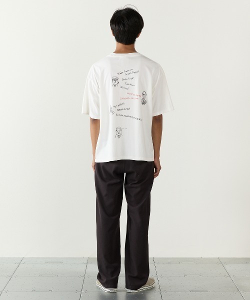 REMI RELIEF（レミレリーフ）の「REMI RELIEF/レミレリーフ SP加工25/-天竺T(刺繍：Make America Great Again！) ヴィンテージ Tシャツ  2026年春夏（Tシャツ/カットソー・メンズ・オフホワイト/ブラック・M/L/XL）」の9枚目の写真