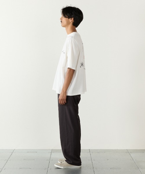 REMI RELIEF（レミレリーフ）の「REMI RELIEF/レミレリーフ SP加工25/-天竺T(刺繍：Make America Great Again！) ヴィンテージ Tシャツ  2026年春夏（Tシャツ/カットソー・メンズ・オフホワイト/ブラック・M/L/XL）」の8枚目の写真