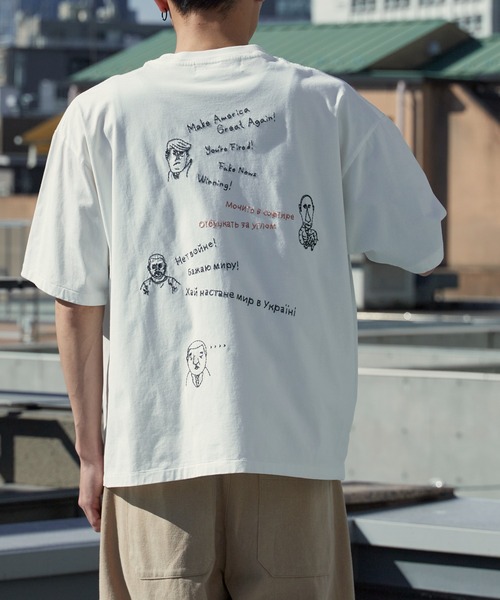 REMI RELIEF(レミレリーフ)の「REMI RELIEF/レミレリーフ SP加工25/-天竺T(刺繍:Make America Great Again!) ロゴ刺繍 ヴィンテージ Tシャツ 2026年 夏 夏服(Tシャツ/カットソー・メンズ・ブラック/オフホワイト・M/L/XL)」の15枚目の写真
