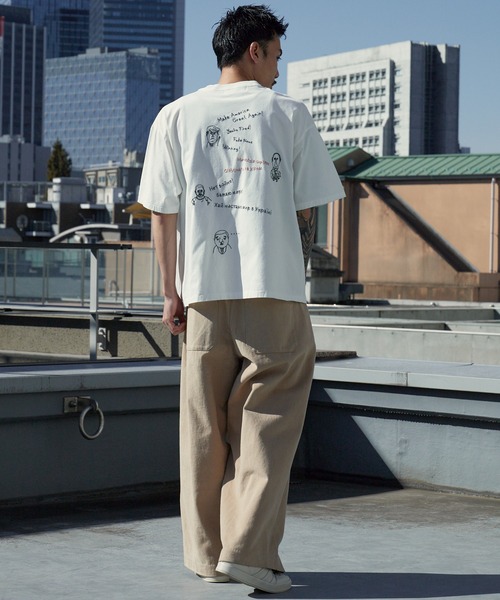 REMI RELIEF(レミレリーフ)の「REMI RELIEF/レミレリーフ SP加工25/-天竺T(刺繍:Make America Great Again!) ロゴ刺繍 ヴィンテージ Tシャツ 2026年 夏 夏服(Tシャツ/カットソー・メンズ・ブラック/オフホワイト・M/L/XL)」の20枚目の写真