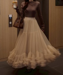 ACYM（アシーム）の「アンダーフレアチュールスカート（スカート）」