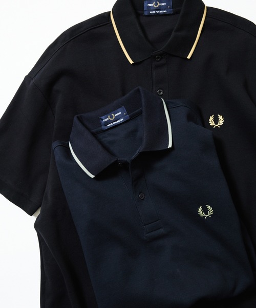 FRED PERRY（フレッドペリー）の「【別注】FRED PERRY / リラックスフィット ピケ ポロシャツ（ポロシャツ・メンズ・ネイビー/ブラック・XL/L/M/S）」の4枚目の写真