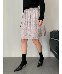 Leopard Mix Midi Skirt