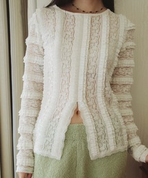 FUULLY STUDIO（フーリィーステューディオ）の「センターカットレーストップス（Tシャツ/カットソー）」