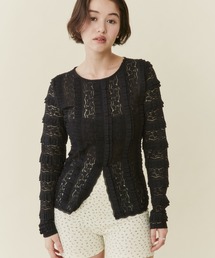 FUULLY STUDIO（フーリィーステューディオ）の「センターカットレーストップス（Tシャツ/カットソー）」