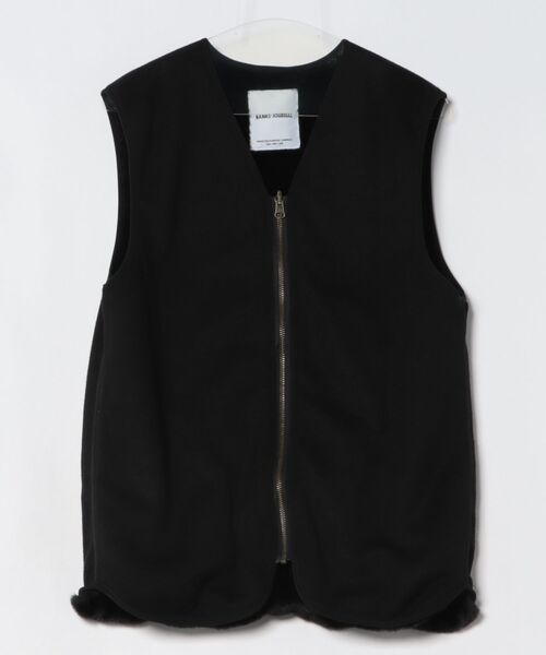 BANKS(バンクス)の「JACKET/BANKS JOURNAL(バンクスジャーナル)リバーシブル ボアベスト ジャケット(ベスト・メンズ・ブラウン/ブラック・LARGE/MEDIUM)」の3枚目の写真