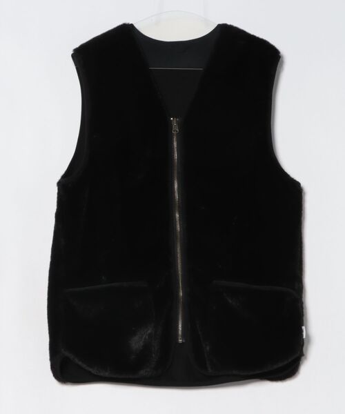 BANKS(バンクス)の「JACKET/BANKS JOURNAL(バンクスジャーナル)リバーシブル ボアベスト ジャケット(ベスト・メンズ・ブラウン/ブラック・LARGE/MEDIUM)」の6枚目の写真