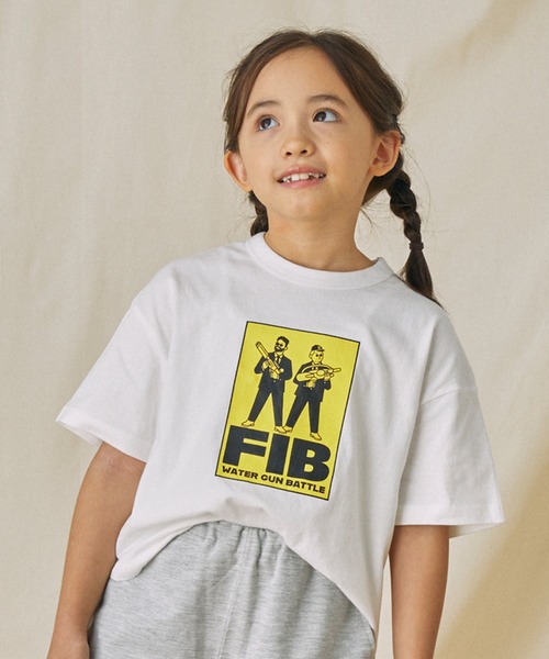 FOV(フォブ)の「FOV/フォブ FIB Tシャツ(Tシャツ/カットソー・キッズ・ホワイト/ベージュ系その他/ブラック・S/M/L/XL)」の1枚目の写真