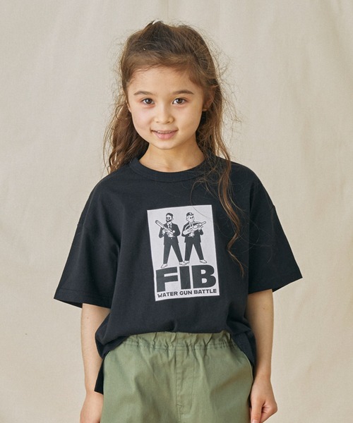 FOV(フォブ)の「FOV/フォブ FIB Tシャツ(Tシャツ/カットソー・キッズ・ホワイト/ベージュ系その他/ブラック・S/M/L/XL)」の2枚目の写真