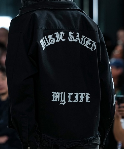 MSML(エムエスエムエル)の「STRETCH TWILL EMBROIDERY DESTROY JACKET(ブルゾン・メンズ・ブラック・XL/L/M)」の9枚目の写真