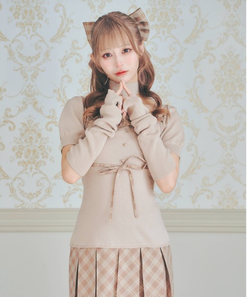 LAFARY（ラファリー）の「ドッキングニットワンピース（ワンピース・レディース・ブラック/ベージュ/ピンク・FREE）」の16枚目の写真