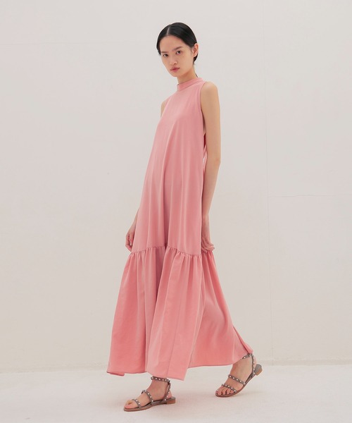 DRESSLAVE(ドレスレイブ)の「silky vintage long dress(シルキーヴィンテージロングワンピース)(ワンピース・レディース・ピンク/ブルー/ネイビー・38)」の1枚目の写真