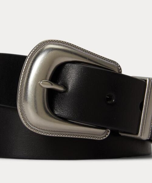POLO RALPH LAUREN(ポロ ラルフ ローレン)の「レザー ウエスタン ベルト(ベルト・メンズ・ブラック系1・38/40/32/34/36)」の4枚目の写真