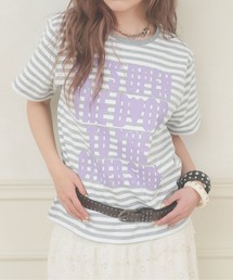 sedacle girl（セダクルガール）の「ラインストーンバイカラーT（Tシャツ/カットソー）」