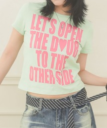 sedacle girl（セダクルガール）の「ラインストーンバイカラーT（Tシャツ/カットソー）」