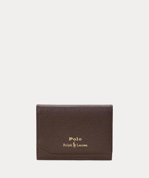 ペブルド レザー フォールデッド カード ケース（カードケース）｜POLO