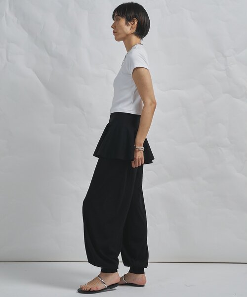 Whim Gazette(ウィムガゼット)の「【GEMINI】レイヤードニットパンツ(その他パンツ・レディース・カーキ/ブラック・FREE)」の22枚目の写真