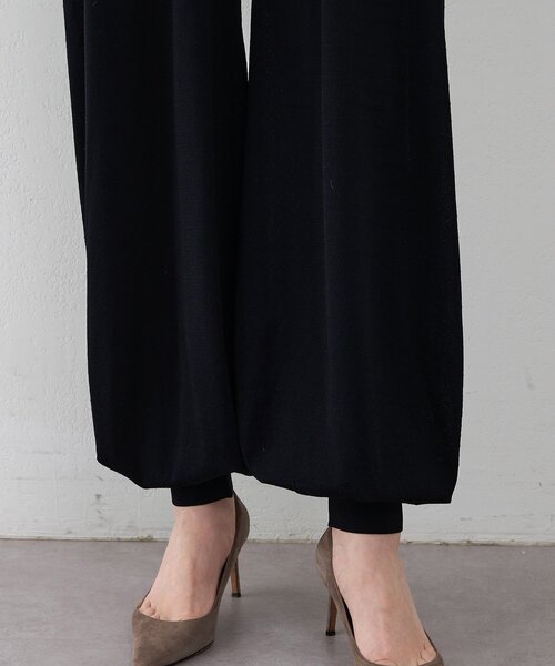 Whim Gazette(ウィムガゼット)の「【GEMINI】レイヤードニットパンツ(その他パンツ・レディース・カーキ/ブラック・FREE)」の7枚目の写真