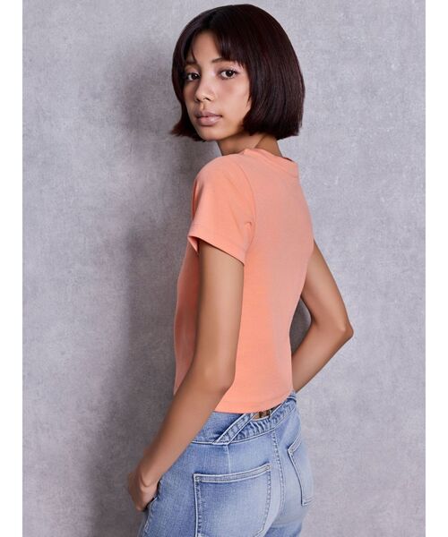 GYDA(ジェイダ)の「GLITTER GG Tシャツ(Tシャツ/カットソー・レディース・ミント/ピンク/オレンジ/ブラック/オフホワイト・FREE)」の11枚目の写真