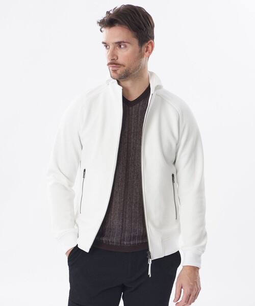 EPOCA UOMO(エポカウォモ)の「ジオメブリスターカットソーブルゾン(ブルゾン・メンズ・ダークネイビー/ホワイト・46/48)」の1枚目の写真