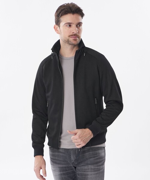 EPOCA UOMO(エポカウォモ)の「ジオメブリスターカットソーブルゾン(ブルゾン・メンズ・ダークネイビー/ホワイト・46/48)」の2枚目の写真