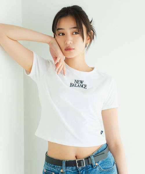 NEW BALANCE(ニューバランス)の「TracksideリンガーTシャツ(Tシャツ/カットソー・レディース・ライトパープル/ホワイト・SMALL/MEDIUM/LARGE/X-LARGE)」の1枚目の写真