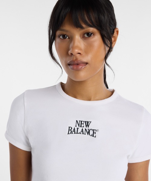 NEW BALANCE(ニューバランス)の「TracksideリンガーTシャツ(Tシャツ/カットソー・レディース・ライトパープル/ホワイト・SMALL/MEDIUM/LARGE/X-LARGE)」の17枚目の写真